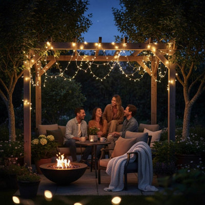 100 LED Warm White String Lights (6.9m) - Battery Fairy Lights for Christmas, Weddings, and Home Decor
