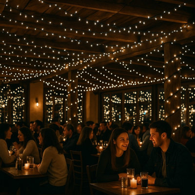 100 LED Warm White String Lights (6.9m) - Battery Fairy Lights for Christmas, Weddings, and Home Decor