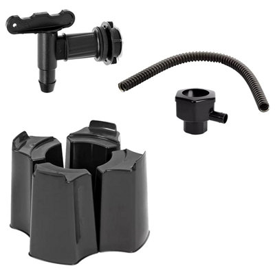 100 Litre Black Slimline Water Butt Rainwater Barrel With Stand, Kit & Diverter