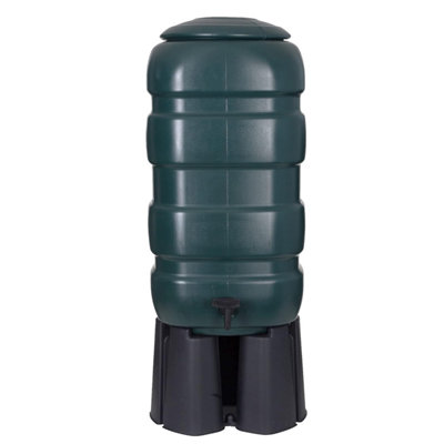 100 Litre Garden Rain Water Collector With Tap, Stand & Filler Kit