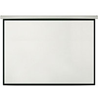 100" Manual Pull Down Projector Screen 4:3 Wall Ceiling Mount Home Movie Cinema