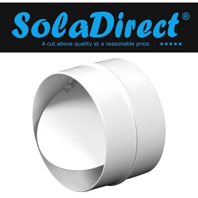 100 mm / 4 in Anti Backdraft Non-Return Pipe Connection White PVC Round Grille