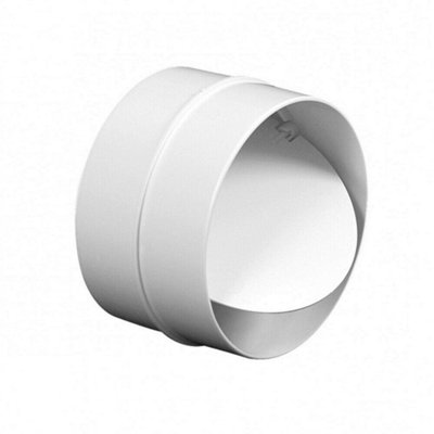 100 mm / 4 in Anti Backdraft Non-Return Pipe Connection White PVC Round Grille - 5