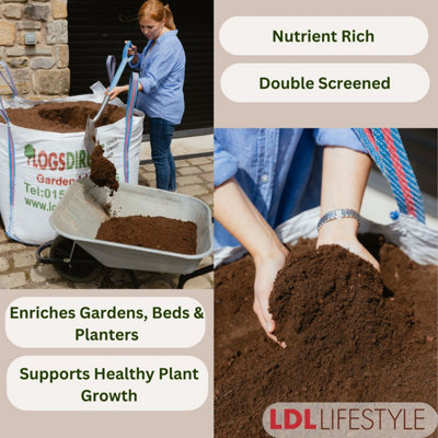 100% Natural Fertile Safe Soil Conditioner Plant Garden Landscaping Top Soil & Organic Compost Mix Dumpy Bag
