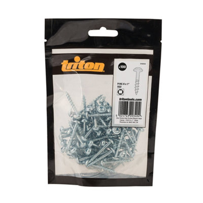 100 PACK 1" x Number 8 Pocket Hole Screws Square Washer Head COARSE THREAD