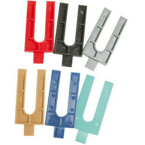 100 Pack 1mm to 6mm Assorted Plastic Packers Colour Coded Cladding Glazing