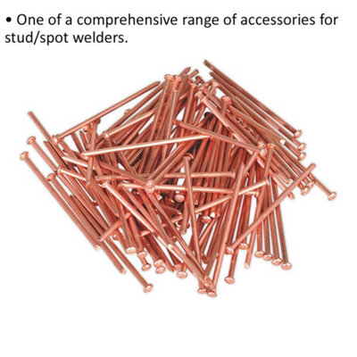 100 PACK - 2mm x 50mm Stud Welding Nails - Car Dent Copper Pulling Spot Pins