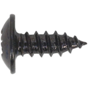 100 PACK 3.5 x 10mm Self Tapping Black Screw - Flanged Pozi Head - Fixings Screw