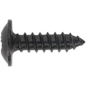100 PACK 3.5 x 13mm Self Tapping Black Screw - Flanged Pozi Head - Fixings Screw