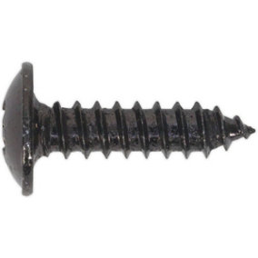 100 PACK 4.2 x 16mm Self Tapping Black Screw - Flanged Pozi Head - Fixings Screw