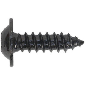 100 PACK 4.8 x 16mm Self Tapping Black Screw - Flanged Pozi Head - Fixings Screw