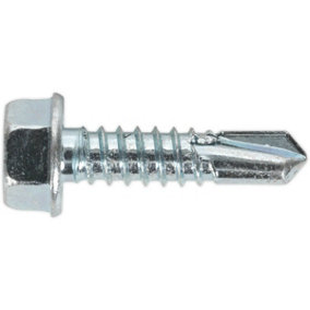 100 PACK 6.3 x 25mm Self Drilling Hex Head Screw - Zinc Plated Fixings Screw