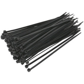 100 PACK Black Cable Ties - 150 x 3.6mm - Nylon 66 Material - Heat Resistant
