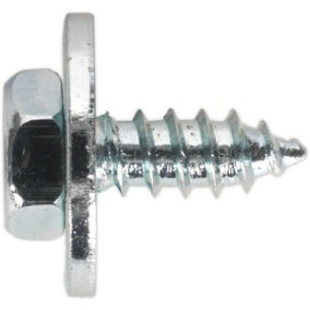 100 PACK M10 x 3/4 Inch Acme Screw with Captive Washer - Zinc Plated Fixings