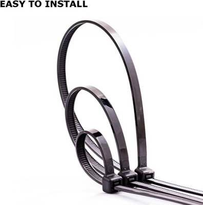 100 Pack of Black Cable Ties - 3