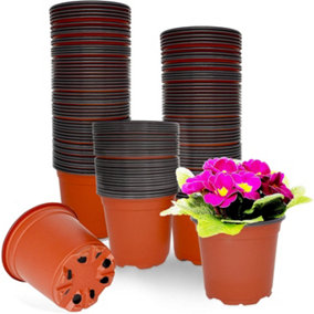 100-Pack Plastic Flower Pots 0cm Lightweight Plant Pots for Growing Seedlings
