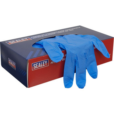 100 PACK Premium Disposable Nitrile Gloves - Large - Powder Free - Durable