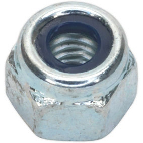 100 PACK - Zinc Plated Nylon Locknut Bolt - 0.8mm Pitch - M5 - DIN 982 - Metric