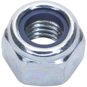 100 PACK - Zinc Plated Nylon Locknut Bolt - 1.25mm Pitch - M8 - DIN 982 - Metric
