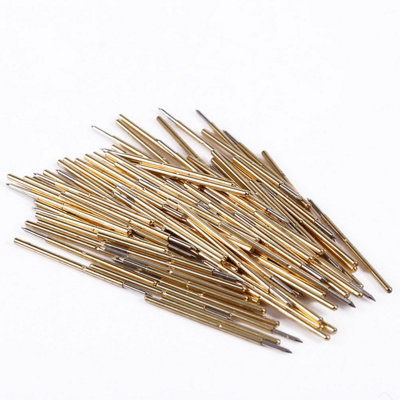 100 Pcs Spring Test Probes with 0.68mm Round Metal Needles