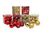 100 Piece Christmas Tree Baubles Red & Gold Assorted Sizes