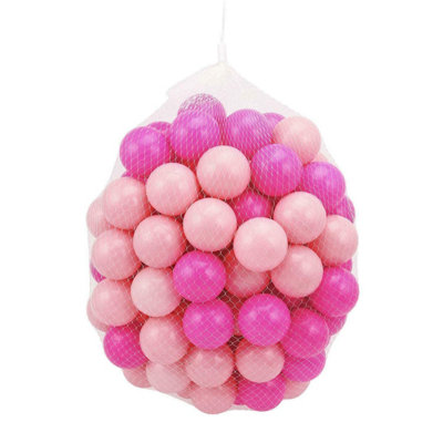 100 Pink+Fuschia Soft Plastic Mini Play Balls - Ball Pit Balls - Smooth Edges - Crush Proof - Non Toxic Phthalate & Bpa Free