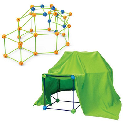 100 Poles+55 Connectors Kids Build Own Fort Kit - 4