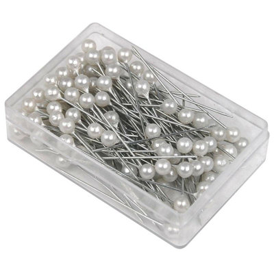 100 Shimmering Pearl Headed Pins (Pack)