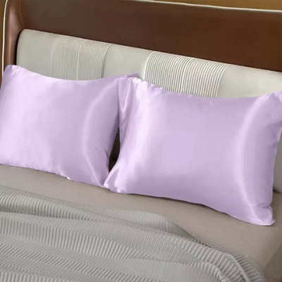 100% Soft Anti Allergic Satin Silk Pillowcases Pair Pack of 2 Luxury Anti Hairfall Pillow Covers