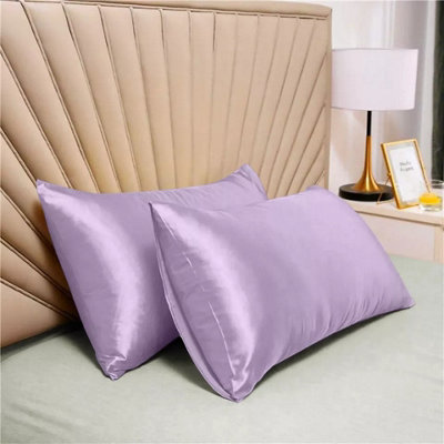 100% Soft Anti Allergic Satin Silk Pillowcases Pair Pack of 2 Luxury Anti Hairfall Pillow Covers