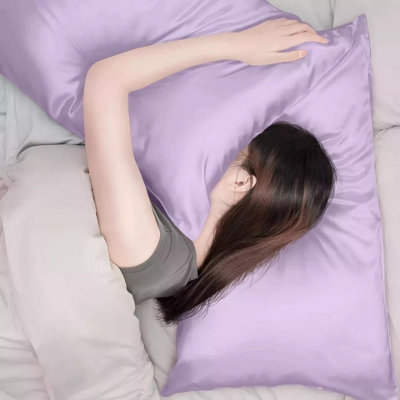 100% Soft Anti Allergic Satin Silk Pillowcases Pair Pack of 2 Luxury Anti Hairfall Pillow Covers