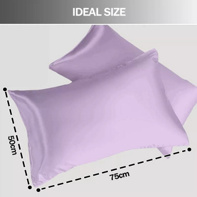 100% Soft Anti Allergic Satin Silk Pillowcases Pair Pack of 2 Luxury Anti Hairfall Pillow Covers