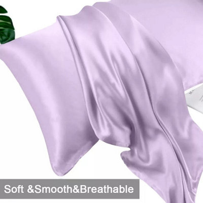 100% Soft Anti Allergic Satin Silk Pillowcases Pair Pack of 2 Luxury Anti Hairfall Pillow Covers