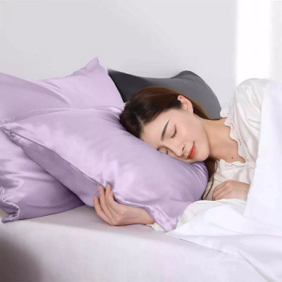 100% Soft Anti Allergic Satin Silk Pillowcases Pair Pack of 2 Luxury Anti Hairfall Pillow Covers