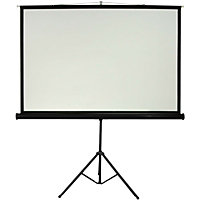 100" Tripod Floor Standing Pull up Projector Screen 4:3 Portable Presentations