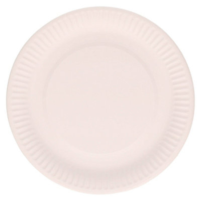 100 White Disposable Paper Plates for Wedding Catering Party Tableware 9" (23cm)