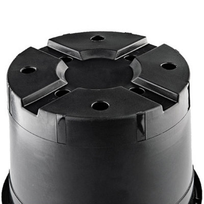 100 x 2L Round Black Plant Pots For Growing Garden Plants & Herbs Outdoor Grower - 3