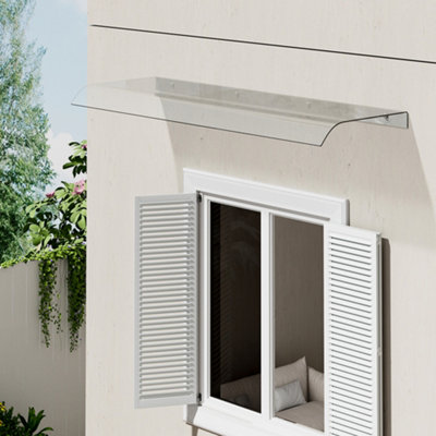 100 x 40 cm Awning for Door Window Exterior Front Door Overhang Awning Window Door Cover for Rain Sunlight Protection