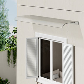 100 x 40 cm Window Awning Door Canopy Modern PET Material Front Door Canopy Window Door Cover for Rain Snow Protection