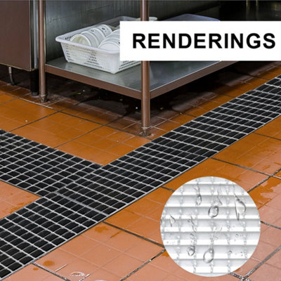 100 x 70cm Heavy Duty Galvanized Steel Rectangular Drain Cover Grate