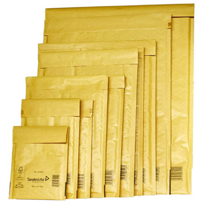 100 X Bubble Lined Gold Padded Postage Ail Lite Envelopes E/2 - Foto 11