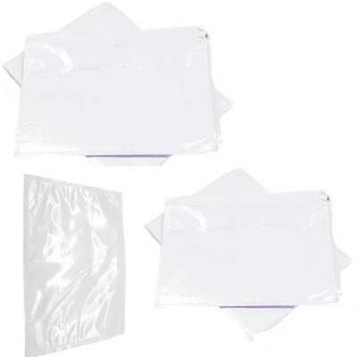 100 x A5 Plain Self Adhesive Document Enclosed Wallets