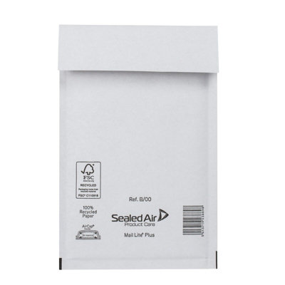 100 x B/00 MailLite White Padded Envelopes