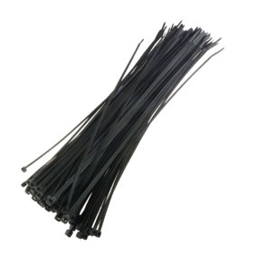 100 x Black Cable Ties 368mm x 4.8mm Zip Ties