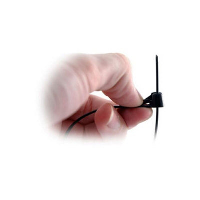 100 x Black Releasable Cable Ties 150mm x 7.6mm Reusable Wire Tidy Zip Wrap Straps - 3