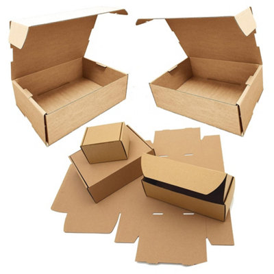 100 x Brown 12 x 10 x 4" (300x250x100mm) Packing Shipping Mailing Postal Strong Single Wall Die Cut Boxes