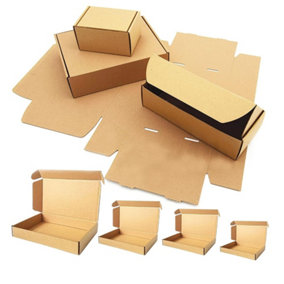 100 x Brown 15 x 12 x 2.5" (381x304x63mm) Packing Shipping Mailing Postal Strong Single Wall Die Cut Boxes