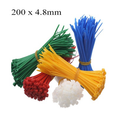 100 x Brown Nylon Cable Ties 200 x 4.8mm / Extra Strong Zip Tie Wraps - 3