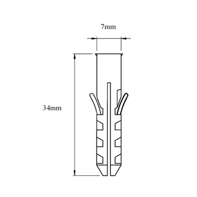 100 x Brown Wall Raw Plugs Expansion Fixings - 3