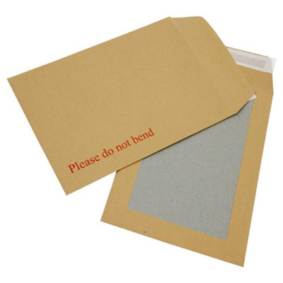 100 x C5/A5 (229x162mm) Board Backed Manilla Envelopes Printed "Please Do Not Bend" Peel & Seal Envelopes - 3